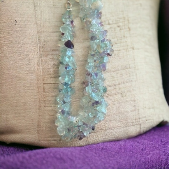 153.15g Green & Purple Amethyst Interwoven Collar Necklace - Picture 3 of 14